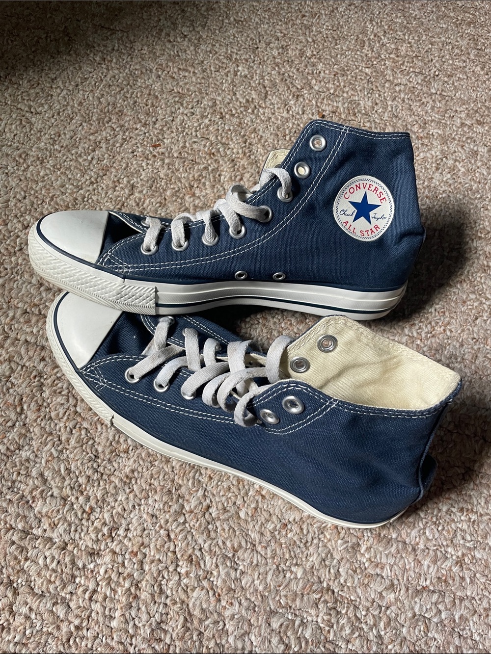 Converse High Top Sneakers - Navy and White